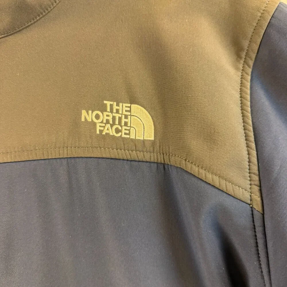 The North Face Apex Bionic Soft Shell Jacket Mens L Blue Gray Colorblock FullZip